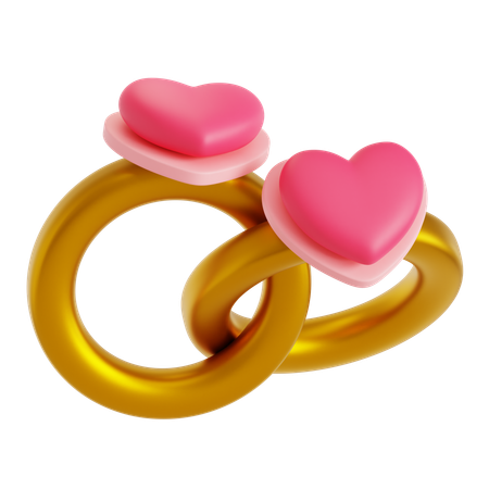 Couple Ring  3D Icon