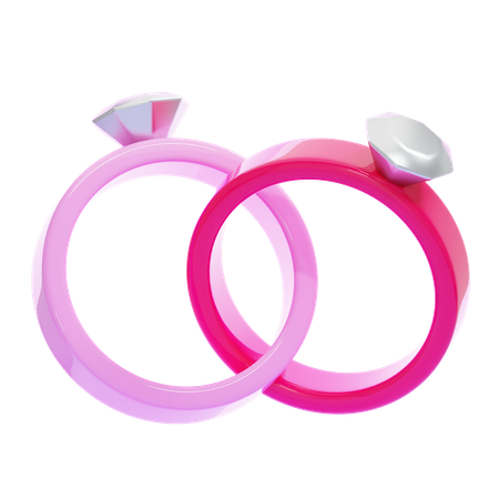 Couple Ring  3D Icon