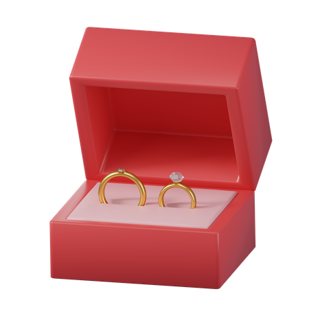 Couple Ring Box  3D Icon