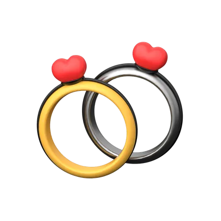 Symbolic Bands Worn By Couples To Signify Their Commitment And Unity Often Matching In Design Representing Love Devotion And Partnership 3D Icon