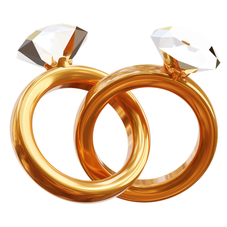 Couple Rings  3D Icon