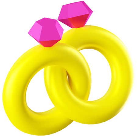 Couple Rings  3D Icon