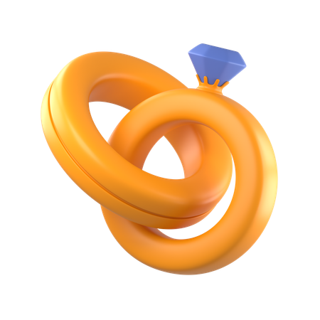 Couple Rings  3D Icon