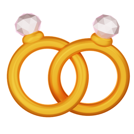 Couple Rings  3D Icon