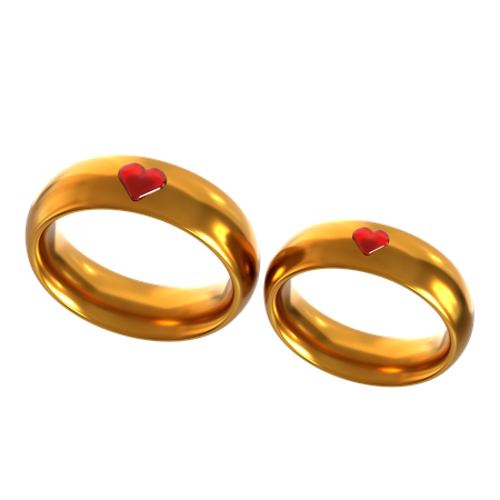 Couple Rings  3D Icon