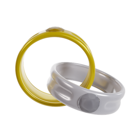 Couple Rings  3D Icon