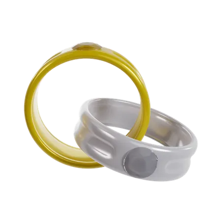 Couple Rings  3D Icon