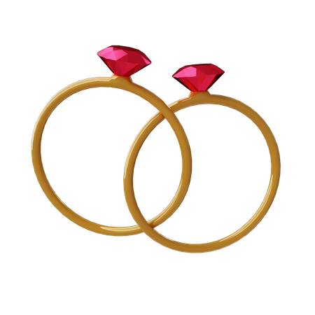 Couple Rings  3D Icon