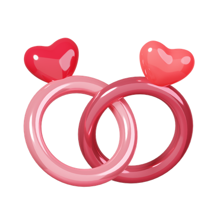 Couple Rings  3D Icon