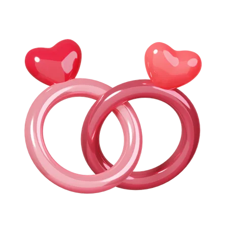 Couple Rings  3D Icon