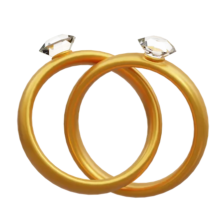 Couple Rings  3D Icon