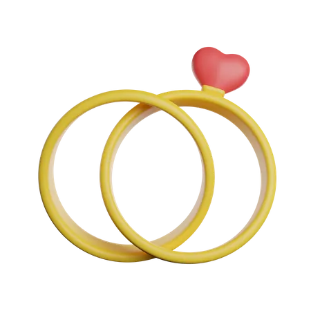 Couple Rings  3D Icon