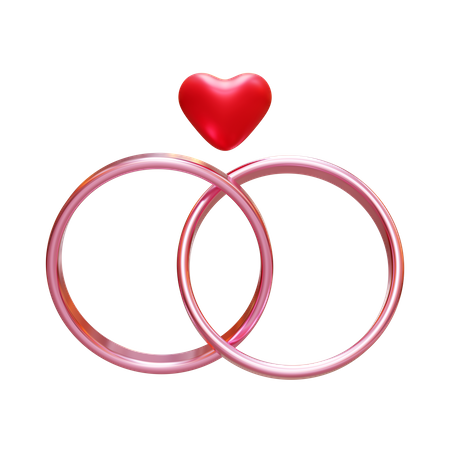 Couple Rings  3D Icon