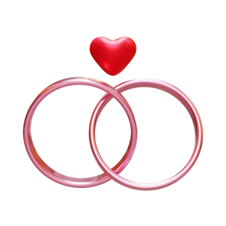 Couple Rings  3D Icon