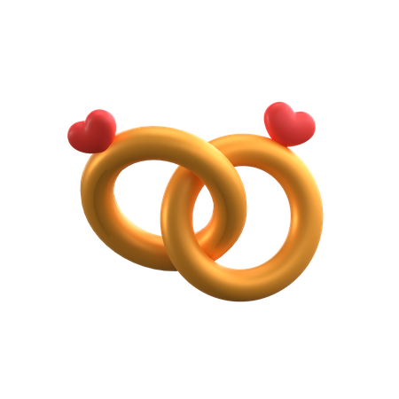 Couple Rings  3D Icon