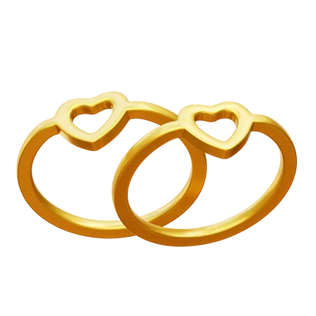 Couple Rings  3D Icon