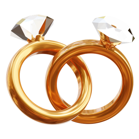 Couple Rings  3D Icon