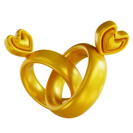 Couple Rings  3D Icon