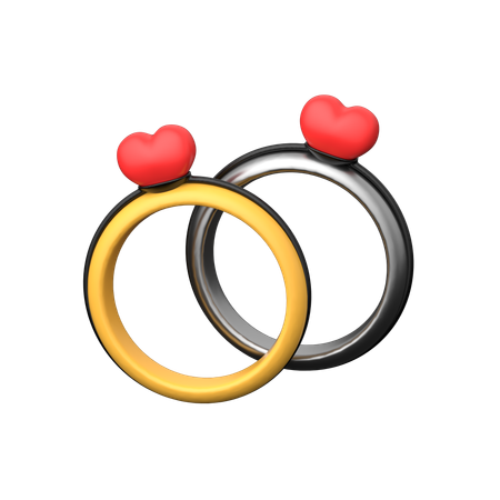 Couple Rings  3D Icon