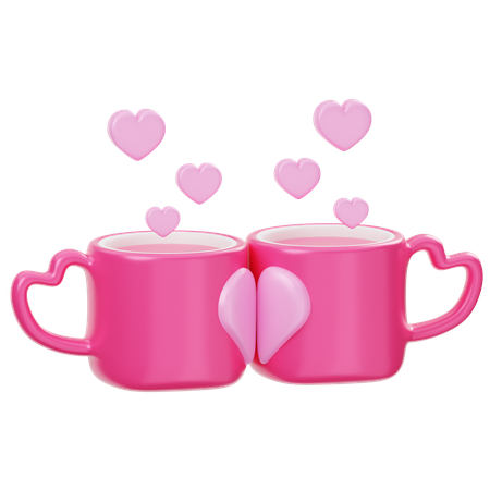 Tasse de couple  3D Icon