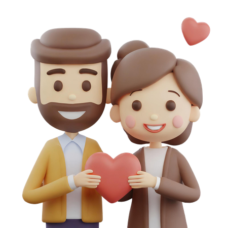 Couple Saint-Valentin  3D Icon