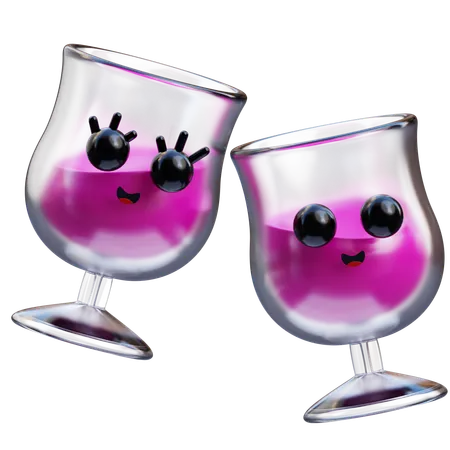 Verre de couple  3D Icon