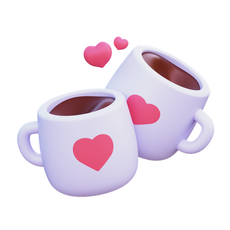 Verre de couple  3D Icon