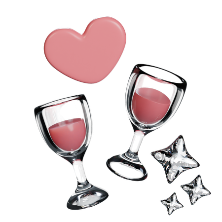 Couple Wine  3D Icon