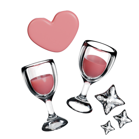Couple Wine  3D Icon
