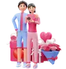 Couple With Valentine Gift