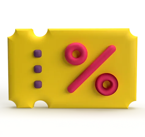 쿠폰  3D Icon