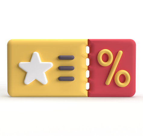 Coupon  3D Icon