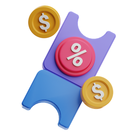 Coupon  3D Icon