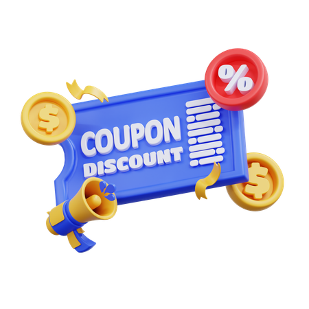 Coupon  3D Icon