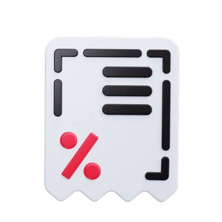 Coupon  3D Icon