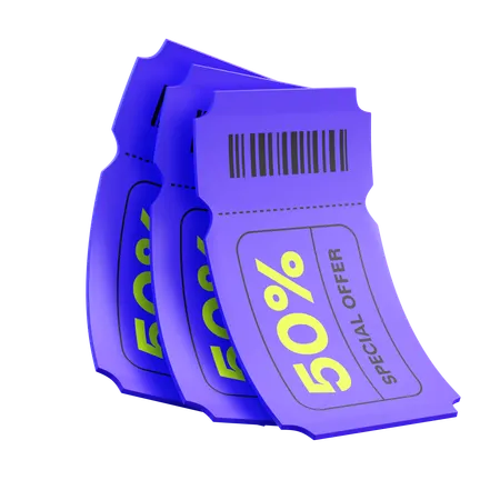 Coupon  3D Icon