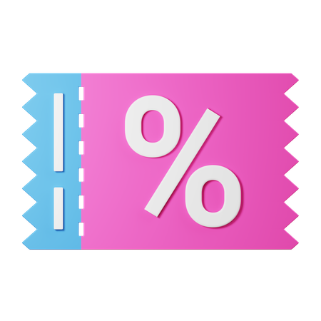 Coupon  3D Icon