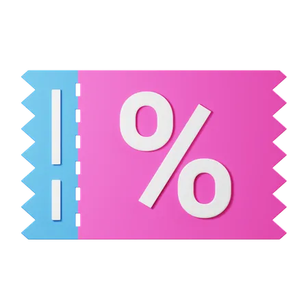 Coupon  3D Icon