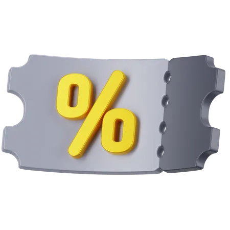 Coupon  3D Icon