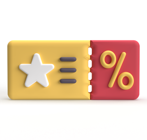 Coupon  3D Icon