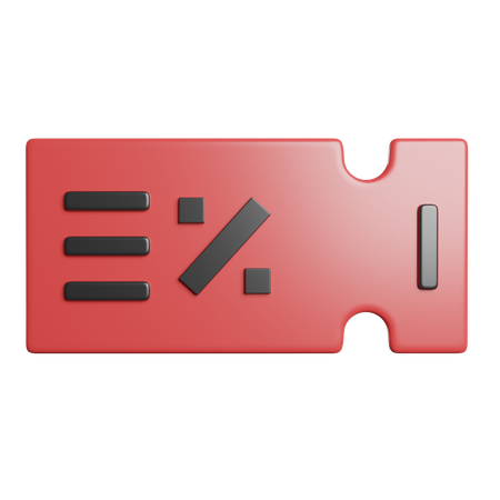 Coupon  3D Icon
