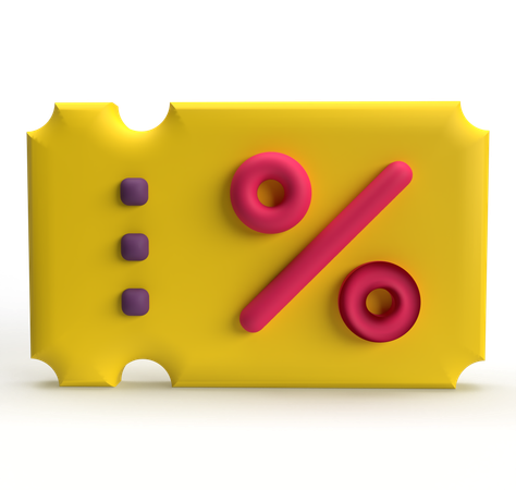 Coupon  3D Icon