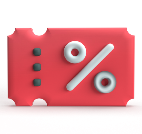Coupon  3D Icon