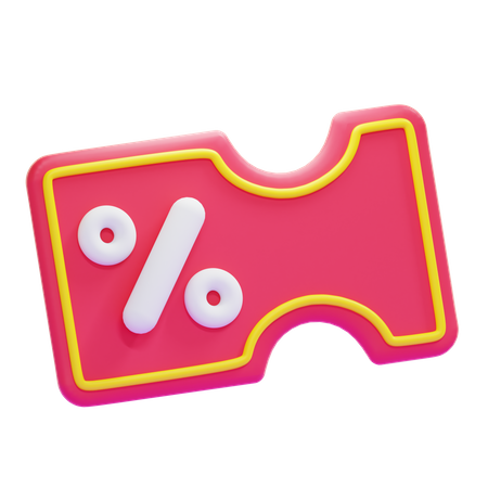 Coupon  3D Icon