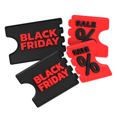 Coupon Black Friday  3D Icon