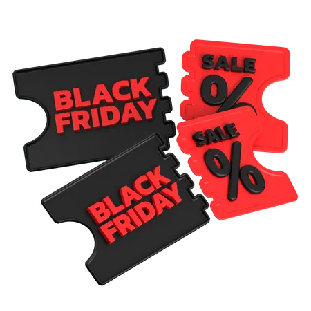 Coupon Black Friday  3D Icon