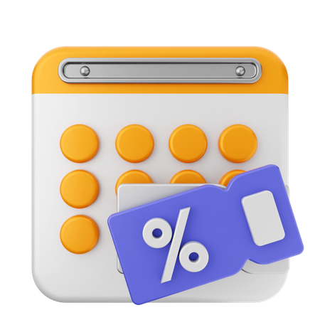 Coupon Calendar  3D Icon