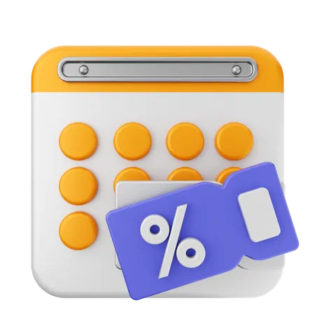 Coupon Calendar  3D Icon