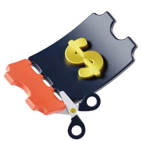 Coupon Cut  3D Icon