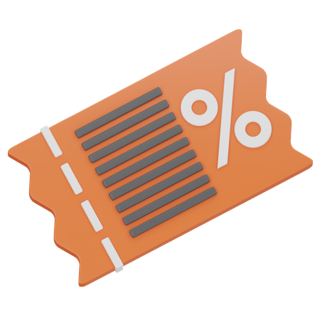 Coupon Cutting  3D Icon